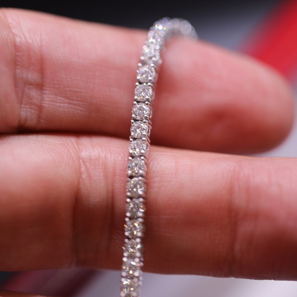 5.25 carat diamond tennis bracelet white gold